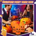Nuenen 500 Pack Halloween Drink Pouches with Straws Spooky Pumpkin Plastic Juice Bags for Adults Disposable Drinking Bags Stand up Zipper Pouches with Straws for Smoothie Juice Halloween Party