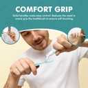 [KENT] CLASSIC Medium Head Extra Soft Toothbrush, Sensitive Teeth & Gums for Adults & Teens - (Set of 6) (6 Count (Pack of 1), Silver)