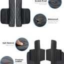 INTGET Center Console Cover for Mazda CX5 Accessories 2026/CX50 CX-50 2023 2024 2025 2026 Car Interior Leather Armrest Arm Rest Lid Cushion Pad Protector (2023+, Black Stitches with Pattern)