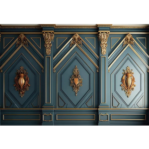 Baocicco 12x10ft Classic Room Interior Photography Backdrops Dark Green Vintage Luxury Castel European Palace Photo Background for Wedding Birthday Party Decoration Kids Adults Photo Studio Prop