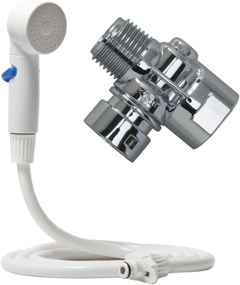 Rinse Ace Snap 'N Spray Quick-Connect and Detachable Shower Hose with On/Off Sprayer, White, 6-Foot