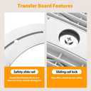 Transfer Board with Slide Sheet, Patient Transfer, Transfer Board from Bed to Wheelchair, Slide Assist Device for Transferring or Seniors from Wheelchair to Bed, Toilet, Tub, Car