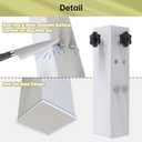 4 Pack Carbon Steel Dorm Bed Risers - 2.4" Diameter, Adjust Height 3.2", 5.1" (Fit for Bed Leg 1.5-2.3")