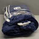 Bedsure Sherpa Throw Blanket for Couch - Super Soft, Cozy Fleece Thick Warm Blanket for Winter, GentleSoft Plush & Fluffy Throw Gift for Women, Room Decor, Navy Blue, 50x60 Inches