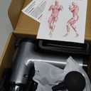 Massage Gun, Muscle Massage Gun for Athletes Handheld Electric Deep Tissue Back Massager, Percussion Massage Device for Pain Relief with 30 Speed Levels 9 Heads (Grey)