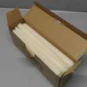 flamecan Ivory Taper Candles, Set of 20 Unscented and Smokeless 10 Inch Taper Candles Long Burning, Paraffin Wax with Cotton Wicks for Burning Approxinately 7-8 Hours Time