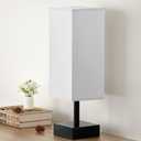 aooshine Gray Small Bedside Lamp for Bedroom - Minimalist Nightstand Lamp with Silver Base (12.8in)