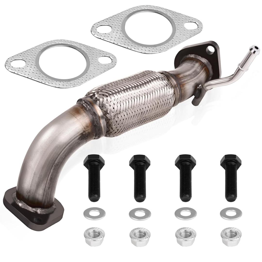 Front Flex Pipe Without Oxygen Sensor Ports Compatible with 2011-2015 Hyun-dai Sonata 2.4L 2011-2016 Kia Optima 2.4L Hybrid Replace 28610-4R000 28610 4R000 286104R000