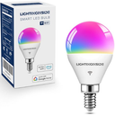 Lightinginside E12 Smart Light Bulbs 50W Equiv., G16.5 RGBCW Candelabra Chandelier Ceiling Fan Smart Bulb Works with Alexa/Google Home/Smart Life, 5W 550LM, 2.4G WiFi Bluetooth Bulb, ETL Listed, 1PC