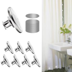 8 Pcs Shower Curtain Weights Magnetic with Back Tack, Keep Curtain Liners Closed&Tight to Side Walls, Windproof Stop Protect Splash Clips Heavy Strong Magnets Add Weight with 16 Patch, for All Tubs