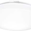 Lithonia Lighting 14 Inch Round LED Flush Mount Ceiling Light, Low Profile Modern Ceiling Light Fixture, 4000K Cool White Color Temperature, Dimmable, White (FMLRL 14 20840 M4)