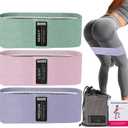 Booty Bands Set, Resistance Bands for Working Out, Exercise Bands for Women and Men Legs and Butt, Stretch Bands for Pilates, Yoga Starter Set (Light)