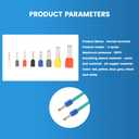 2 x 1200pcs Wire Ferrules Kit Ferrule Connectors AWG22-7 Wire Crimp Pin Terminals Insulated Cord Wire Ends Terminals