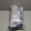 75 Pcs Christmas Tree Decoration Set Gift Christmas Ball Ornament Star Tree Topper Glitter Poinsettia Flowers Hanging Snowflakes Mesh Ribbon Bendable Ties for Xmas Holiday Party(Blue)