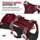 Tuff Pupper Escape Proof Dog Harness for Extra Large Dogs | No Pull Lightweight Adjustable Harness | No Escape Multifunctional Outdoor Pet Gear | Strong Durable Breathable | Secure Comfortable Fit, Maroon, S