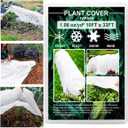 Plant Covers Freeze Protection, 10ft×33ft Reusable Rectangle Frost Protection Floating Row Cover Plant Blanket Garden Winterize Cover for Cold Weather Snow