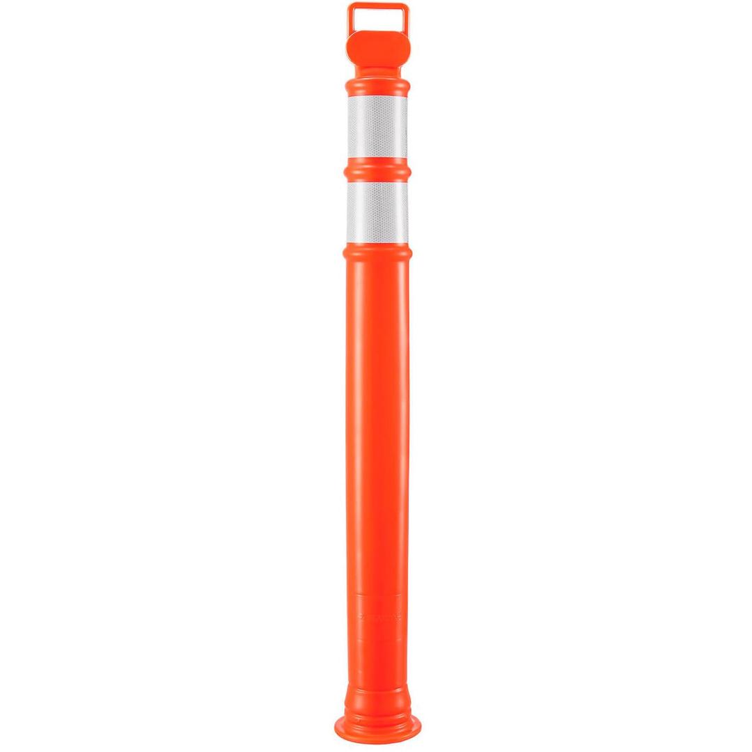 Global Industrial Portable Delineator Post w/ 3" Reflective Bands, 45"H, Orange