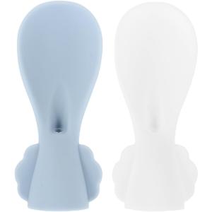 GLEAVI Silicone Baby Feeding Spoon Set with Food Pouch Squeeze Spoon Attachment for Infant Pureed Food Feeding Soft Reusable Infant Feeding Utensils 2-Pack