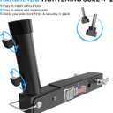 Foldable Hitch Mount Flagpole Holder | All Metal Heavy- Duty, Fits Standard 2" Trailer Hitch, Compatible with Jeep, Truck, SUV, RV, Pickup, Camper Trailer (ONE Flagpole)