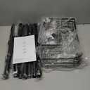 DAOYA Corner Shower Caddy Tension Pole - 4 Tier Stainless Steel Rustproof Shower Corner Caddy for Bathtub Bathroom Shower Organizer Shelves Adjustable Pole 25-114.2 Inch Black