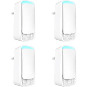 Plug In Air Ionizers - Negative Ion Technology Air Purifier - Quiet Operation Air Freshener for Home, Bedroom, Office, Garage Room - Portable Air Purifiers Odor,Pets Smell - Air Cleaner White (4 Pack