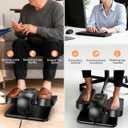 Under Desk Elliptical Machine for Senior, Quiet Motorized Leg Exerciser with Smart Remote, Pedal Exerciser with 15 Adjustable Speeds for Auto/Manual Modes, LCD Monitor, Easy to Use for Home Office