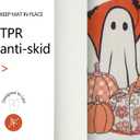 SHIYUE Cute Ghost Halloween Bath Rug, Boho Vintage Floral Abstract Spooky Gothic Mat,Soft Microfiber Non Slip for Bathroom Aesthetic Deco (21" x 25" Colorful Pumpkin)