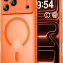 Thomo Magnetic for iPhone 17 Pro Case, [Compatible with Magsafe] [Full Camera Protection] Translucent Matte Military Grade Shockproof with Anti-Fingerprint Phone Cover 2025, Orange
