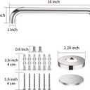 2 Pack 16 Inch Shower Grab Bar, ZUEXT Chrome Stainless Steel Bathroom Grab Bar, Shower Handle, Bathroom Balance Bar, Safety Hand Rail Support - Handicap, Elderly, Injury, Senior Assist Bath Handle