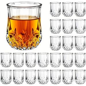 INFTYLE Shot Glasses Set of 24-1.5oz Small Mini Shot Glasses Classic Whisky Vodka Tequila Sherry Brandy Cordial Mini Snifters Glasses For Parties Bars