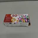 Warm Multi Color Christmas Tree Lights - 9 ft String of 50 Incandescent Mini Bulbs Multifunctional Lighting Modes, for Decorative, Bedroom, Outdoor, Xmas Twinkle Lights with Green Wire Total 10.4 ft