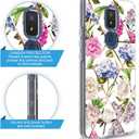 Cricket Icon 3 Case(3rd Version)/At&t Motivate 2 Case(2nd)/Cricket Splendor W/HD SCREEN PROTECTOR(2 PACK),Slim Anti-Scratch PC TPU Shockproof Cute Girl Women Protective Cover White Blue Black Marble