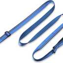 Hyhug Pets Reflective 6 FT Long Leash (Sturdy Jacquard Weave Heavy Duty Nylon Lead for Giant Large Medium Dogs Walking, Jogging,Camping and Training. (6 FT, Classic Blue) (Adjustable 6 feet)