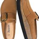 Flexwin Platform Mules for Women, Arch Support Women's Clogs, Slip-On Non-Slip Clogs, Casual Shoes for Women (6, Brown/Black)