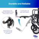 Invacare Wheelchair Elevating Legrest with Padded Calf Pads, Footrest with Swing Away Function, Adjustable Length, Tool-Free Installation, Designed for Invacare Wheelchair