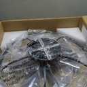 VOLISUN Low Profile Ceiling Fans with Light and Remote,23.6in Fandelier Ceiling Fan with Lights, 3000K-6500K Dimmable Flush Mount LED Fan Light, Black Bladeless Ceiling Fans with Lights for Bedroom (23.6 INCH, Black)