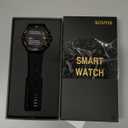 Smart Watch for Men Answer/Make Call for Android iPhone, 1.43" AMOLED HD Screen Mens Luxury Watch, 400mAh Heavy Duty Smartwatch Heart Rate Blood Oxygen Blood Pressure Sleep Monitor Pedometer, 2 Straps (Black)