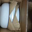 OTAGO 8" Stoneware Salad and Pasta Bowls Set of 6, Porcelain Ceramic Bowls with Blue Rim, Microwave & Dishwasher Safe Tableware for Kitchen, Dinner & Dining