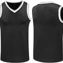 YWIES Plain Basketball Jersey, Blank Team Uniform, Hip Hop Hipster Short Sleeveless Active Shirts 2XL