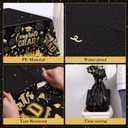 NatNarr Black and Gold Graduation Decorations 2026 Include Class Of 2026 Graduation Plates Napkins Cups Tablecloth Congrats Grad Banner for Middle College High School, 25 Guest