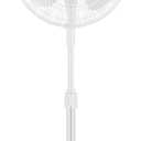 Emerson 16-inch Oscillating Pedestal Fan with Precision 3-Speed Wind Control and Adjustable Tilt and Height, White, FAO1605W