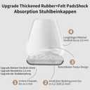 YSD 16PCS Chair Leg Floor Protectors, 1 inch Small Transparent Chair Leg Caps for Tilt Chair Legs, Hardwood Floor Protectors for Furniture Legs with Felt Pads Sliders,No Scratches No Noise (22-26mm32PCS)