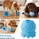 ZOMISIA 3-in-1 Frozen Dog Treat Toy, Long Lasting Interactive Dog Chew Toy, Slow Food Training to Reduce Anxiety and Boredom, for Medium and Large Dogs, Blue