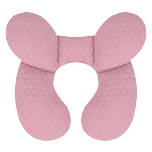 KAKIBLIN Baby Travel Pillow, Upgraded Baby Neck Pillows for Car Seat, Infant Neck Support Pillow for Head and Neck,Newborn Head Support for Car Seat, Stroller, Pushchair (Pink)