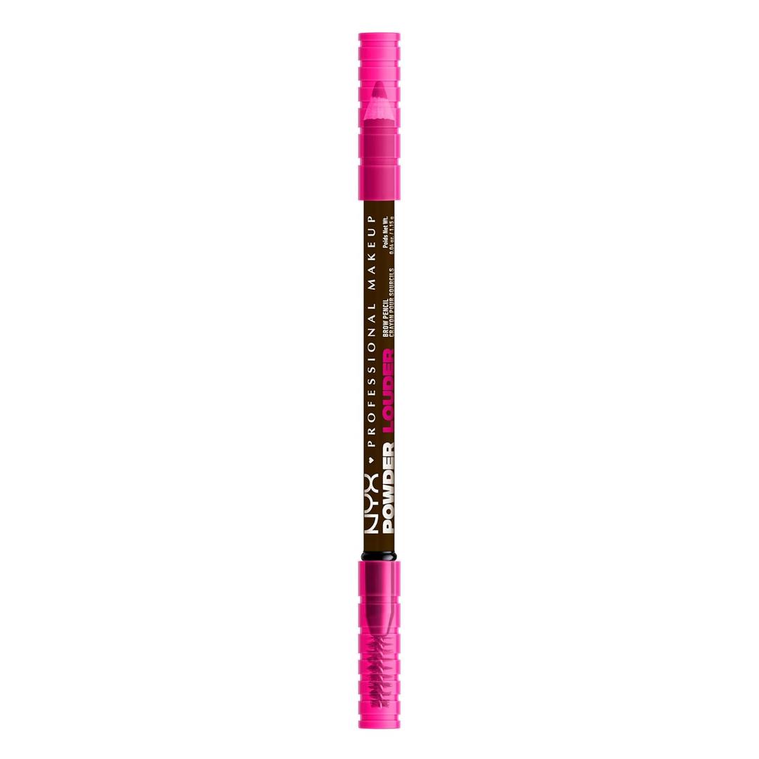 NYX PROFESSIONAL MAKEUP Powder Louder Eyebrow Pencil, Brow Pencil with Buildable Volume For Up To 12HR Wear, Vegan Formula - Ash Brown (0.04 Ounce (Pack of 1))