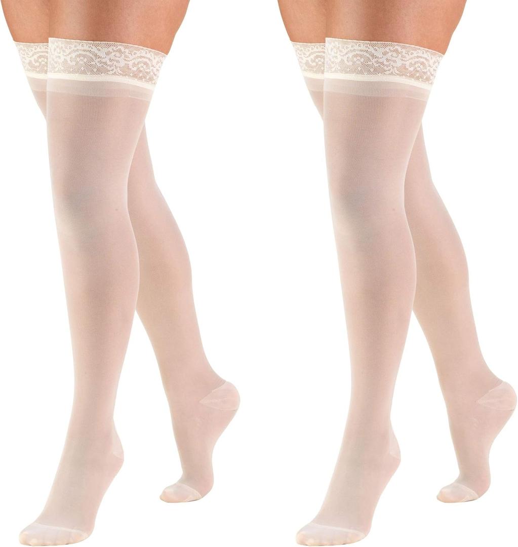 Truform Lites Thigh High, XL, Ivory (Pack of 2)