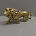 14 Inch Strong Lion Statue Figurine Sculpture Resin Collectible Gifts for Lion Lover Office Home Decor Desk Accessories Decoration Garden Figurines Outdoor Decor Gold