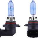 NEWBROWN 9005 Headlight Bulbs HB3 Halogen Bulb 5000K Super White Light Long Life Replacement P20D 12V/60W (9005/HB3, 2 Pack)