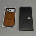 for iPhone 17 Pro Max Case Leather | iPhone 17 Pro Max Leather Case with Stand | Compatible with MagSafe with Magnetic Ring Grip Holder (Brown, IP17 Pro Max-6.9inch)