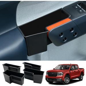 Mabett Door Handle Storage Organizer for Ford Maverick 2022-2025 Accessories, Door Handle Armrest Insert Tray Box Fit Maverick (Front Doors+Rear Doors Set)